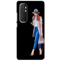 Чехол с картинкой Модные Девчонки Xiaomi Mi Note 10 Lite – Девушка со смартфоном