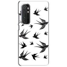 Чохол з пташками на Xiaomi Mi Note 10 Lite (VPrint) (Ластівки)