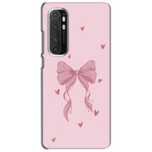 Чехол банты для Xiaomi Mi Note 10 Lite – Бант на розовом