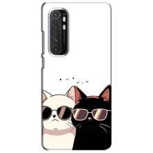 Чохол з малюнком кіт на Xiaomi Mi Note 10 Lite (Коти в окулярах)