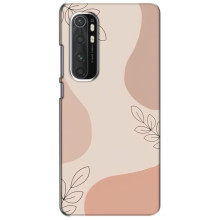 Чехол цветочный дизайн для Xiaomi Mi Note 10 Lite – Коричневый фон