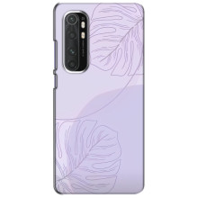 Чехол цветочный дизайн для Xiaomi Mi Note 10 Lite – Монстера фиолетовая