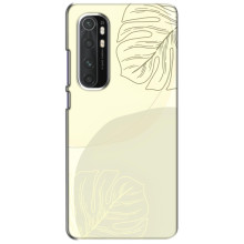 Чехол цветочный дизайн для Xiaomi Mi Note 10 Lite – Зелёный фон