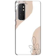 Силконовий чохол з принтом в квітах на Xiaomi Mi Note 10 Lite – Нюдовий дизайн