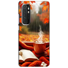Чехол с уникальным дизайном «Осень с кофе» для Xiaomi Mi Note 10 Lite – Кофе и дождь