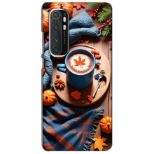 Чехол с уникальным дизайном «Осень с кофе» для Xiaomi Mi Note 10 Lite – Кофе и тыквы