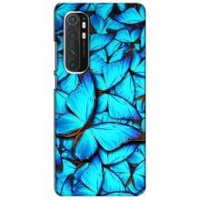 Силиконовый бампер с картинкой животных для Xiaomi Mi Note 10 Lite (Крылья бабочек)