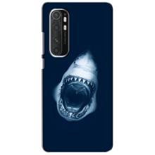 Силиконовый бампер с картинкой животных для Xiaomi Mi Note 10 Lite (Пасть Акулы)