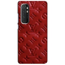 Текстурный Чехол Louis Vuitton для Сяоми Нот 10 Лайт (Красный ЛВ)