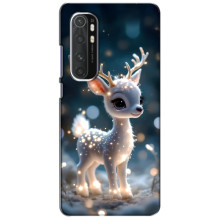 Яркий чехол для Xiaomi Mi Note 10 Lite с Зимними Оленятами – Блистающий оленёнок