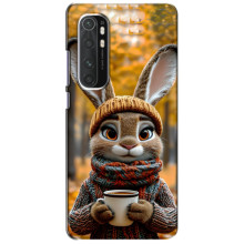 Печатный чехол «Зверята с кофе» для Xiaomi Mi Note 10 Lite – Зайчик с кофе