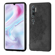 Чехол Leather Glass для Xiaomi Mi Note 10/ CC9 Pro, чехол из ткани и ТПУ – Черный