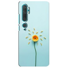 Чехлы с Цветами для Xiaomi Mi Note 10 (VPrint) (Желтый цветок)