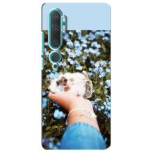 Чехлы с изображением разных животных для Xiaomi Mi Note 10 (Ежик на руках)