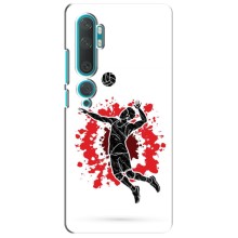 Чехлы с принтом Спортивная тематика для Xiaomi Mi Note 10 – Волейболист