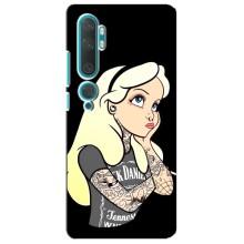 Чехол с печатью для Xiaomi Mi Note 10 - (Мода) (AlphaPrint) (Девочка в тату)