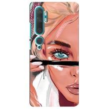 Чехол с печатью для Xiaomi Mi Note 10 - (Мода) (AlphaPrint) (Макияж)