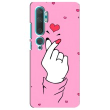 Чехол с принтом для Xiaomi Mi Note 10 (AlphaPrint - Знак сердечка) – Знак Love