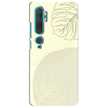 Чехол цветочный дизайн для Xiaomi Mi Note 10 – Зелёный фон
