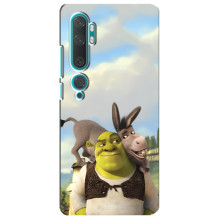 Чохол з мультфільмом Шрек на Xiaomi Mi Note 10 – Шрек і осел