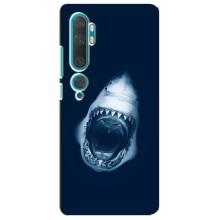 Силиконовый бампер с картинкой животных для Xiaomi Mi Note 10 (Пасть Акулы)