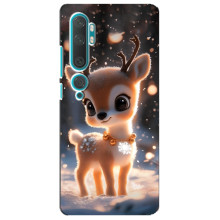 Яскравий чохол для Xiaomi Mi Note 10 з Зимові Оленята (Оленятко)
