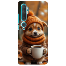Печатный чехол «Зверята с кофе» для Xiaomi Mi Note 10 – Песик с кофе