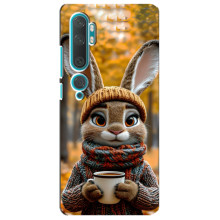 Печатный чехол «Зверята с кофе» для Xiaomi Mi Note 10 – Зайчик с кофе