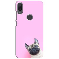 Бампер для Xiaomi Mi Play з картинкою "Песики" – Собака на рожевому