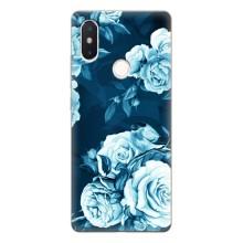 Чехлы (ART) Цветы на Xiaomi Mi8 Special Edition (VPrint) – Голубые Бутоны