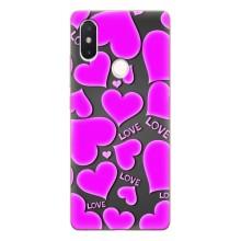 Чехлы для любимой на Сяоми Ми8 СЕ (VPrint) (Pink hearts)