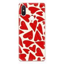 Чехлы с тематикой "Маленькие Сердечки" на Xiaomi Mi8 Special Edition (Красные сердечка)