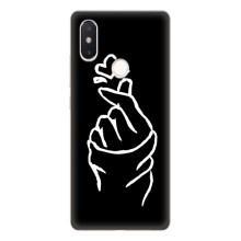 Чехлы (Знак сердечка) на Xiaomi Mi8 Special Edition – Сердце на черном