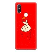 Чехлы (Знак сердечка) на Xiaomi Mi8 Special Edition – Сердце на красном