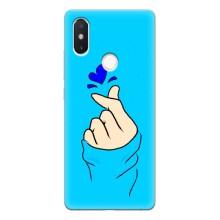 Чехлы (Знак сердечка) на Xiaomi Mi8 Special Edition – Сердце на синем