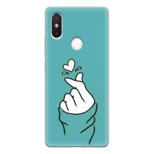 Чехлы (Знак сердечка) на Xiaomi Mi8 Special Edition – Сердечко на бирюзовом