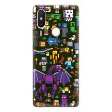 Чохол Майнкрафт на Xiaomi Mi8 Special Edition (AlphaPrint) Minecraft – Колаж Майнкрафт