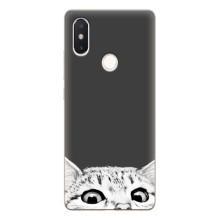 Чехол на Сяоми Ми8 СЕ с Котами (VPrint) (Выглядывает кот)