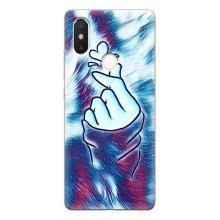 Чохол з принтом для Xiaomi Mi8 Special Edition (AlphaPrint - Знак сердечка) – Радужне серце