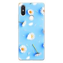 Чехол с Цветами для Xiaomi Mi8 Special Edition – ромашки на голубом