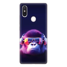 Чехол с Обезьянами Xiaomi Mi8 Special Edition - (AlphaPrint) (Стильная обезьяна)