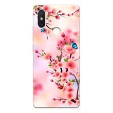 Чехол с принтом САКУРЫ на Xiaomi Mi8 Special Edition – Бабочки на сакуре