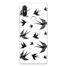Чехол с птицами на Xiaomi Mi8 Special Edition (VPrint) (Ласточки)