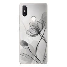 Чехол с цветочным принтом на Сяоми Ми8 СЕ – Черные цветы