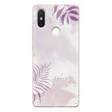 Чехол с цветочным принтом на Сяоми Ми8 СЕ – Фиолетовые листья