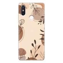 Чехол с цветочным принтом на Сяоми Ми8 СЕ – Коричневые цветы