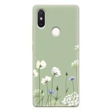 Чехол с цветочным принтом на Сяоми Ми8 СЕ – Цветы на зеленом