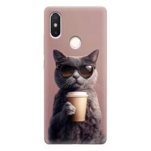 Чохол з принтом стильні тварини для Сяомі Мі8 СЕ – Кіт з кавою
