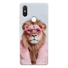 Чохол з принтом стильні тварини для Сяомі Мі8 СЕ – Лев в окулярах