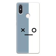 Силиконовые Чехлы (смешные стикеры) для Xiaomi Mi8 Special Edition – Серо-белый